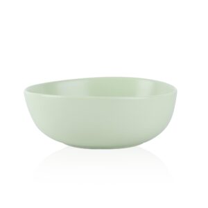 stone lain delilah 6-inch bowl 6-piece dish set, porcelain, lime green