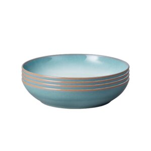 denby 123049944 azure haze 4 piece pasta bowl set