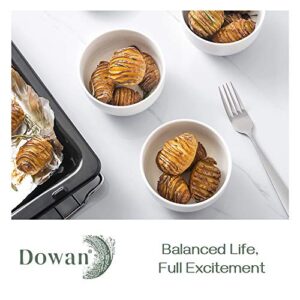 DOWAN 10 Ounces Porcelain Bowls Set, 6 Packs, Small Bowls, Ceramic White Bowls for Kitchen, Dessert Bowls for Ice Cream