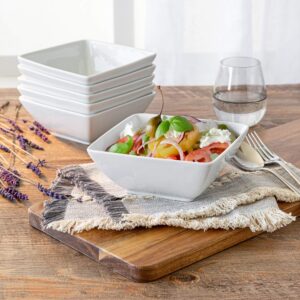 better homes & gardens porcelain square bowls - white - set of 6