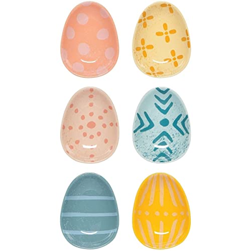 DANICA NOW DESIGNS Easter Eggs Shaped Pinch Bowls Set of 6, 1 EA