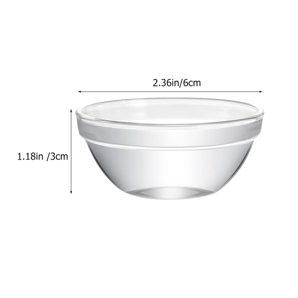 SHERCHPRY Mini Meal Prep Bowls Glass Ramekins Bowls Dessert Serving Bowls Salad Container Seasoning Holder for Kitchen Prep Candy Dips Condiment Sauces