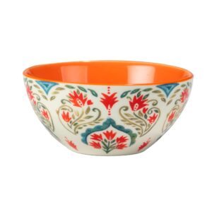 Certified International Francesca All Purpose 12 oz. Bowls, Set of 6 Assorted Designs, Multicolored