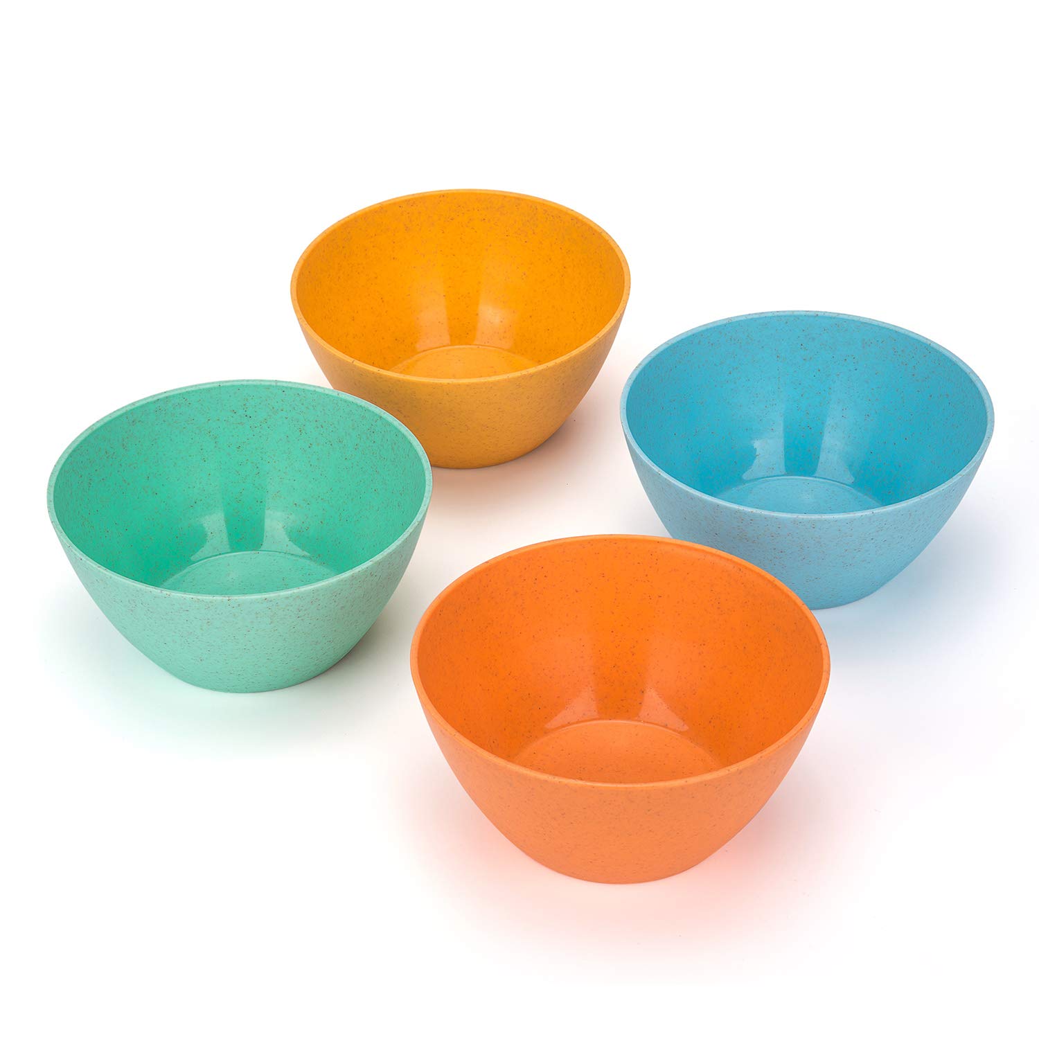 Yalin Wheat Straw Lightweight PP Bowls,28 OZ Unbreakable Cereal Bowls,for Rice and Soup,Dishwasher and Microwave Safe(Multi Color) (Set of 8)