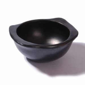 ancient cookware, chamba clay soup bowl with square handles, 24 ounces