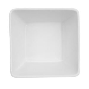 CAC China KSE-DB3 Kingsquare 3-1/4-Inch 4-Ounce Super White Porcelain Deep Square Bowl, Box of 48