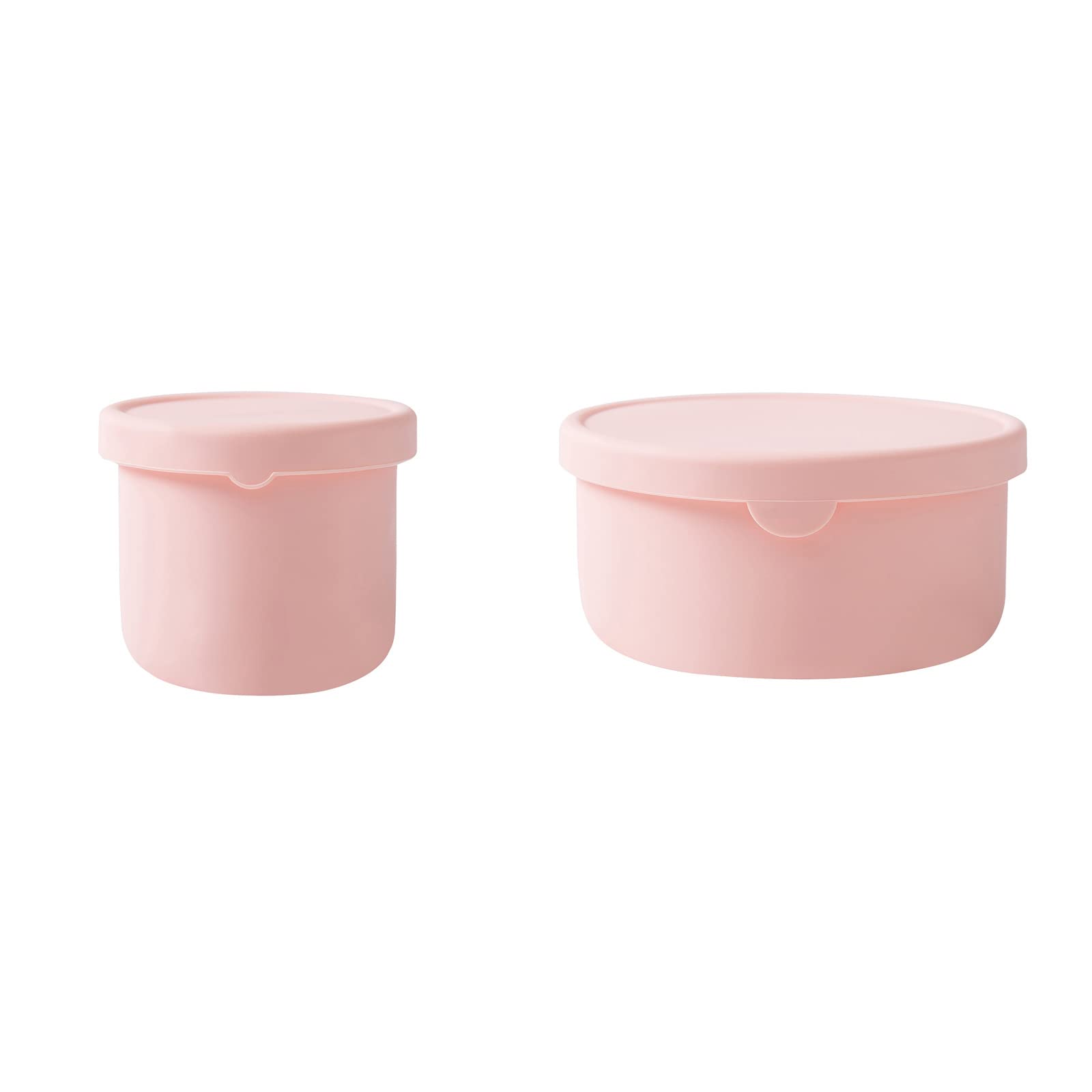 Silicone Bowls with Lids Set Reusable Food Container with Airtight Lids Versatile for Storing Meals Microwave/Dishwasher/Freezer-Safe Bowl For Indoor And Outdoor Use (pink)