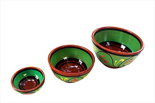 Cactus Canyon Ceramics Spanish Terracotta 5-Piece Tiny Super Small Mini-Bowl (Pinch Bowls) Set, Multicolor