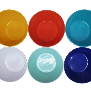 LOK-OSEMILE 4.6" Mini Bowl Set of 6 - Melamine Dinnerware - Small, Kids, Pasta - Multicolor