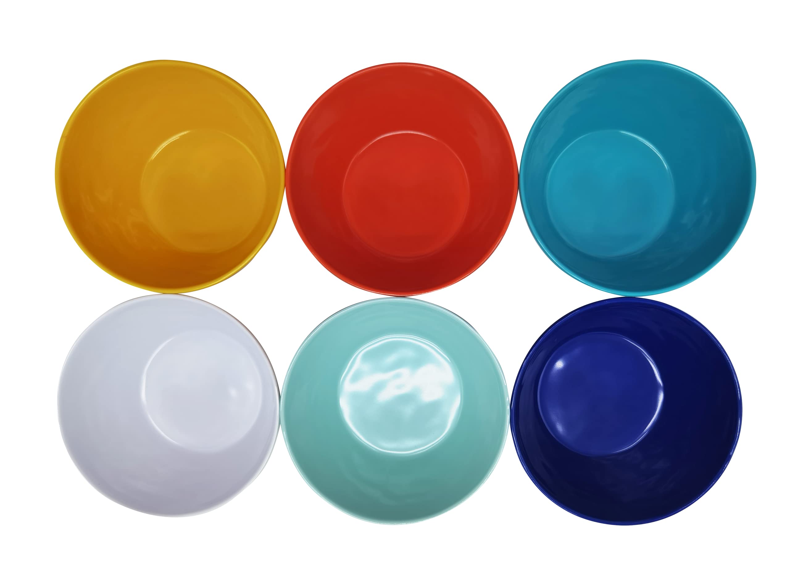 LOK-OSEMILE 4.6" Mini Bowl Set of 6 - Melamine Dinnerware - Small, Kids, Pasta - Multicolor