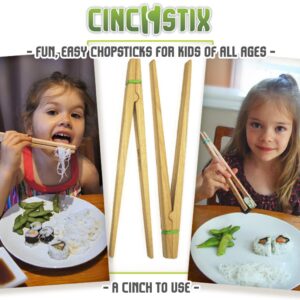 Kids Chopsticks, training, learning, helper, CinchStix Black Walnut - Fun, Easy Chopsticks, 2pair