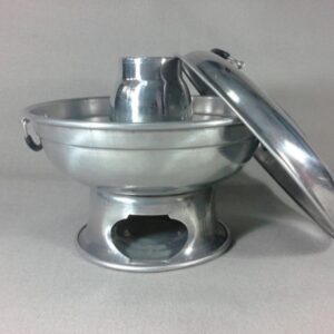 Tom Yum or Soup Heated Serving Pot Soup Bowl Polished Aluminum