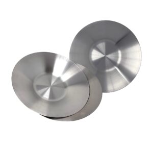 saltlas stainless steel plate bowl, 9.25" wide salad bowls, set of 3, perfect for salad, pasta, snack, chip, fruit and dessert
