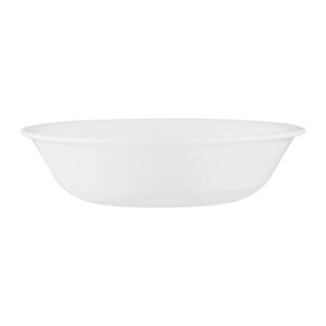 corelle livingware 10-ounce dessert bowl, winter frost white