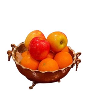 angel's peel lounge copper bowl- 100% pure copper your kitchenware -add fruit or treats for a table centerpiece- ideal for home decor, wedding, party, event (1.13 lb)