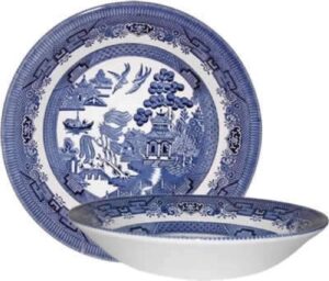 churchill blue willow coupe soup bowls 8", set of 4