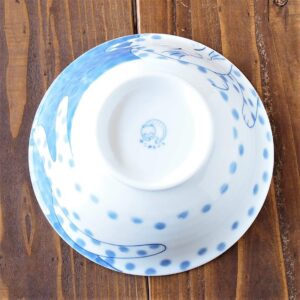 Japanese Cute Cat design 7.48 Inches Soup Ramen Noodle or Serving Bowl Buchi Bicolor