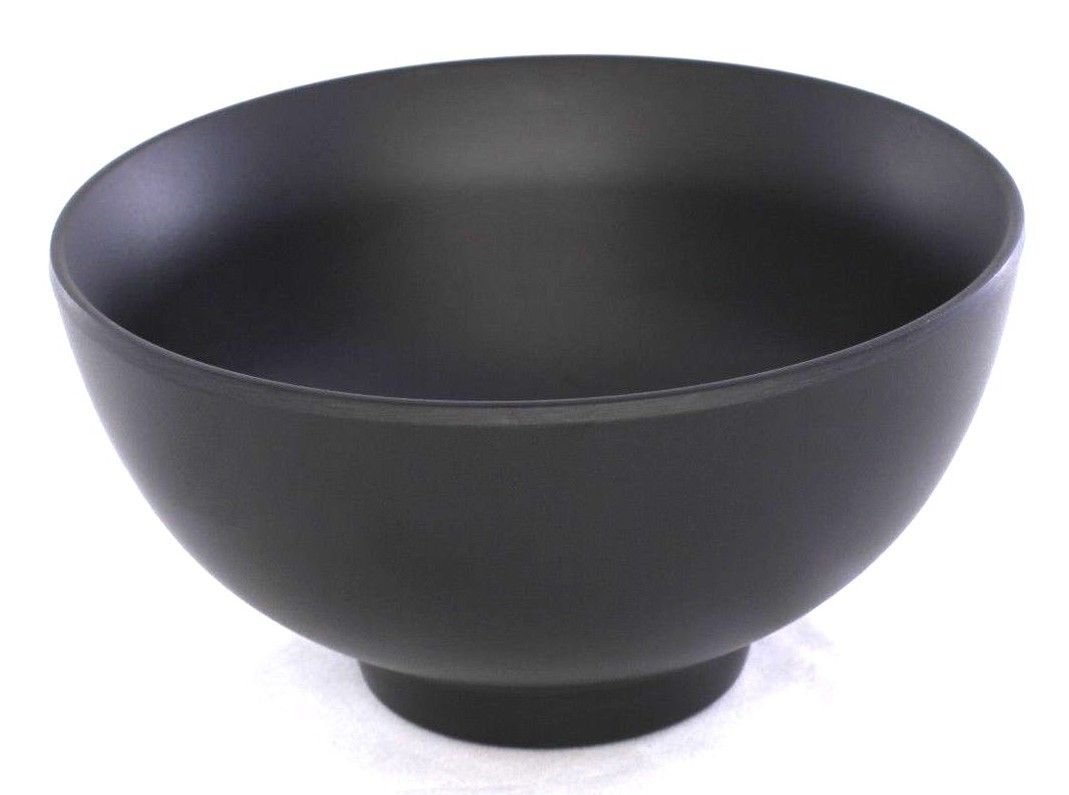 Lucky Star Melamine Round Bowls Soup Rice Desert Sauce, 4-3/8“ dia. X 2-1/4” H, Capacity: 8 oz, Black (20)