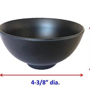 Lucky Star Melamine Round Bowls Soup Rice Desert Sauce, 4-3/8“ dia. X 2-1/4” H, Capacity: 8 oz, Black (20)