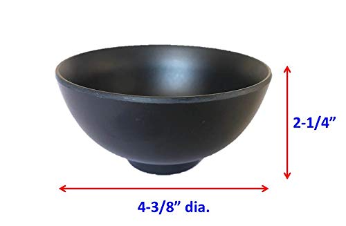 Lucky Star Melamine Round Bowls Soup Rice Desert Sauce, 4-3/8“ dia. X 2-1/4” H, Capacity: 8 oz, Black (20)