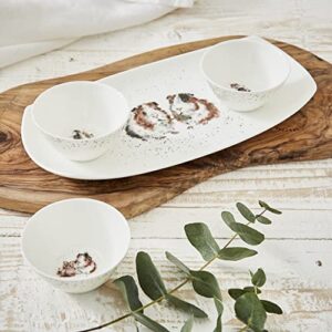 Wrendale Designs - 'Lettuce Be Friends' 3 Dishes and Tray Set