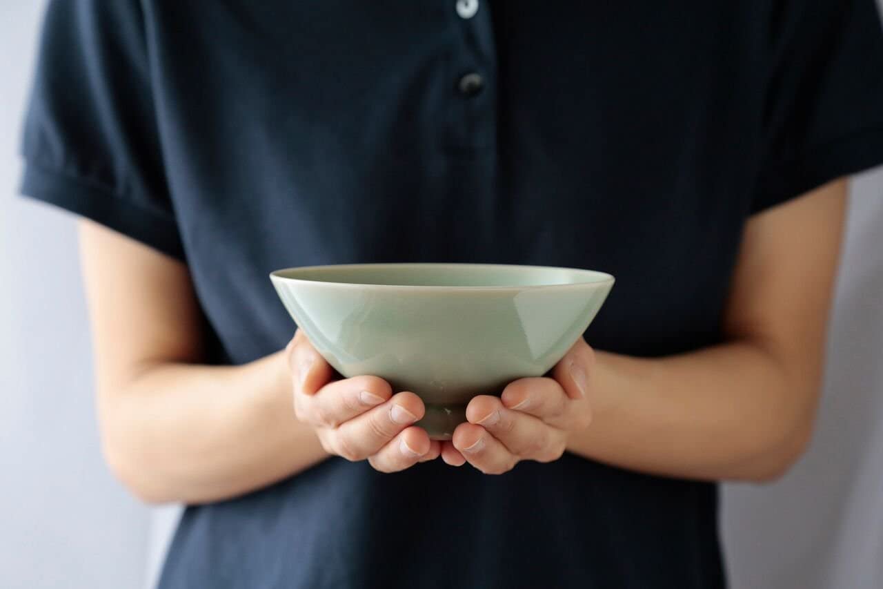 SOMA-YAKI(ware) MATSUNAGA-KAMA(kiln), The rice bowl, Made in Japan, Cobalt blue, large