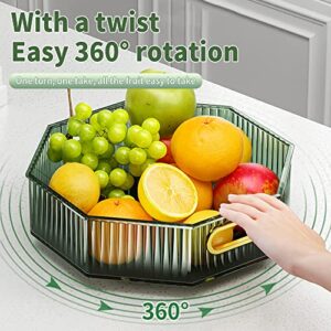 Pikanunu Fruit bowl Clear fruit bowl for kitchen counter fruit basket service bowl Fruit bowl, suitable for fruit and vegetables, jewelry, small items and other functional storage trays(green)