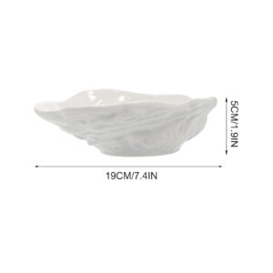 Ceramic Serving Bowl Oyster Shells Decorative Bowl Ceramic Tasting Dishes Soup Bowl 8 inch