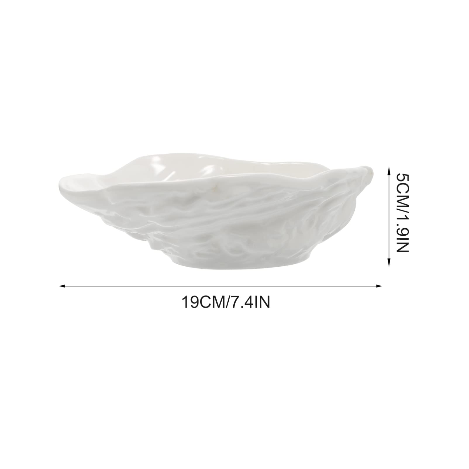 Ceramic Serving Bowl Oyster Shells Decorative Bowl Ceramic Tasting Dishes Soup Bowl 8 inch