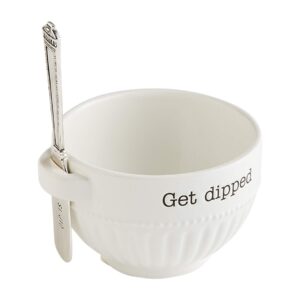 mud pie get bowl cup sets, dip 3" x 4 1/2" dia | spreader 5 1/2"