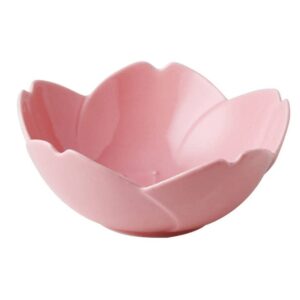 123Arts Ceramic Sakura Shape Soup Bowl Dessert Bowl Salad Bowl Cutlery,6inch