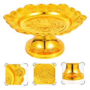 VICASKY Yoga Decor 2 Pcs Offering Fruit Tray Buddhist Food Plate Bowls Dessert Snack Blessing Tribute Container for Smudging Decoration Worship Temple Supplies Worship Spiritual Gift