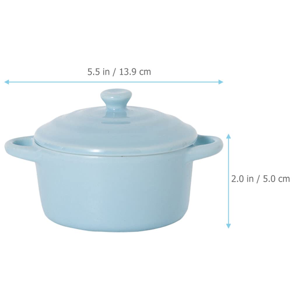 Kichvoe Ramekins 8 Oz Oven Safe With Lids 2pcs Porcelain Ramekins Creme Brulee Dishes Custard Cups Pudding Baking Bowl