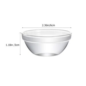 Hemoton Glass Prep Bowls 8Pack Mini Glass Bowls Set, 2.36in (6cm) Small Bowls, Dessert Bowls for Ice Cream, Snack Bowls, Side Dishes, Small Serving Bowls for Dipping, Prep Custard Cups