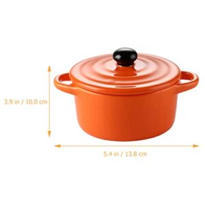 UPKOCH Pho Soup Bowls Ceramic Steaming Bowl with Lid and Handle Steam Soup Bowl Porcelain Stew Pot Vintage Rice Bowl Oven Dishwasher for Home Kitchen Egg Custard Medicinal Ceramic Soup Bowl