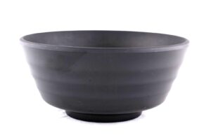 lucky star melamine round bowls set ramen vietnam pho noodles soup bowls, 6-3/4“ dia. x 3-1/4” h, capacity: 32 oz, black (16)