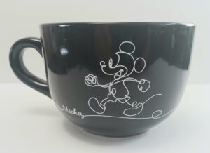 disney mickey linear black soup mug
