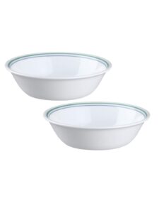 corelle country cottage glass cereal soup bowl pack of 2, 500ml, multicolor