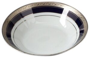 noritake crestwood cobalt platinum soup bowl, set of 4, mulitcolored