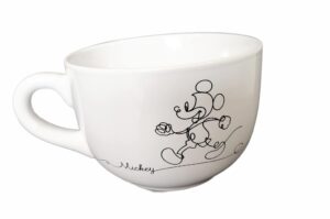 disney mickey linear white soup mug