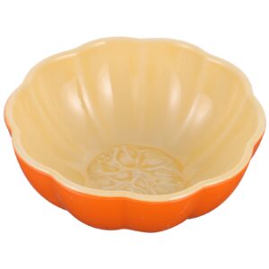 besportble pumpkin shaped bowl ceramic salad bowl decorative porcelain serving bowl for soup pasta dessert snack fruits kids food
