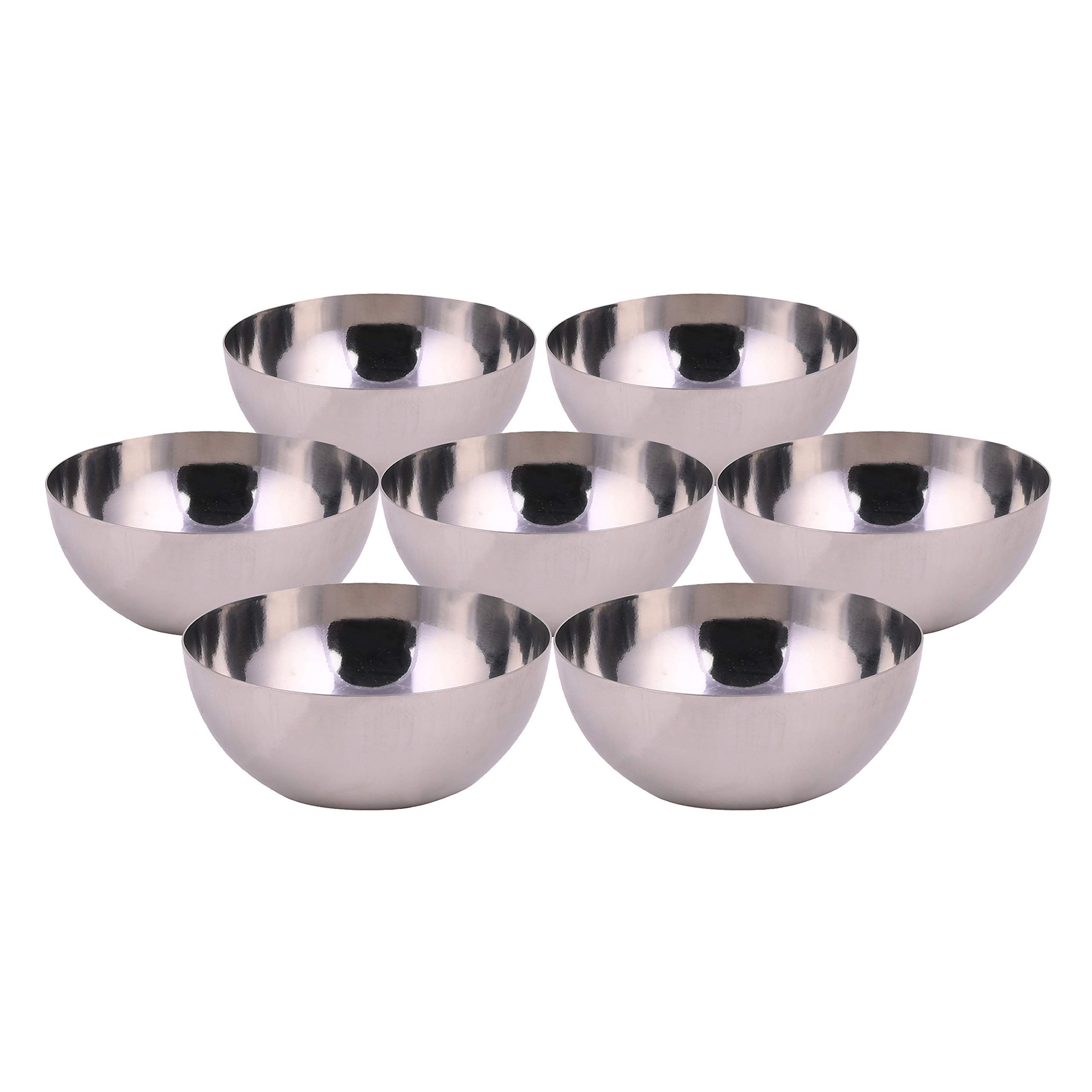 elite DECORIO Silver Set of 7 Offering Bowls Tibetan Buddhist Mini Offering Bowls Water Offering Bowls Supplies Offering Bowls for Yoga Meditation Altar Dia. 2.4 Inch, 1 Inch