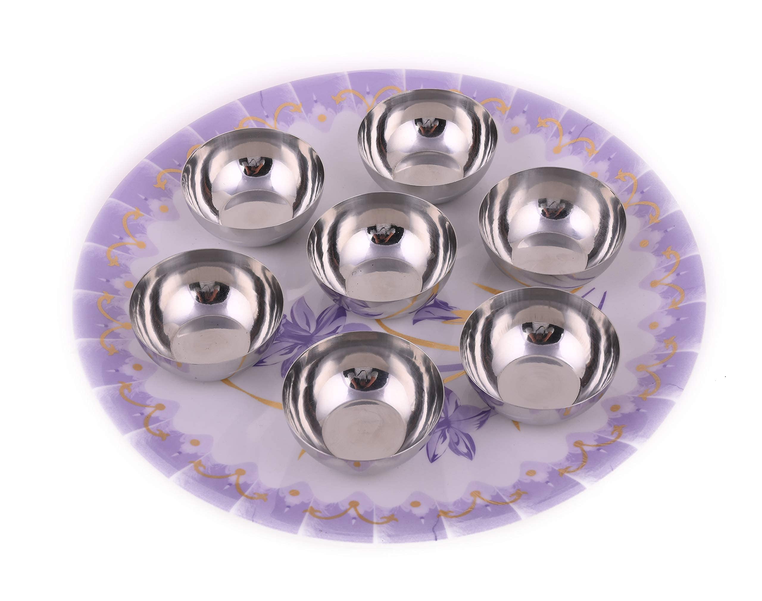 elite DECORIO Silver Set of 7 Offering Bowls Tibetan Buddhist Mini Offering Bowls Water Offering Bowls Supplies Offering Bowls for Yoga Meditation Altar Dia. 2.4 Inch, 1 Inch