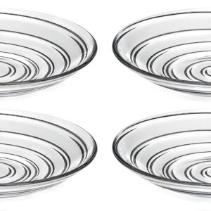 Barski Glass - Bowl - for Soup - Dessert - Pasta - Soup Plate - Designed -Set of 4-8.2" Diameter - Made in Europe