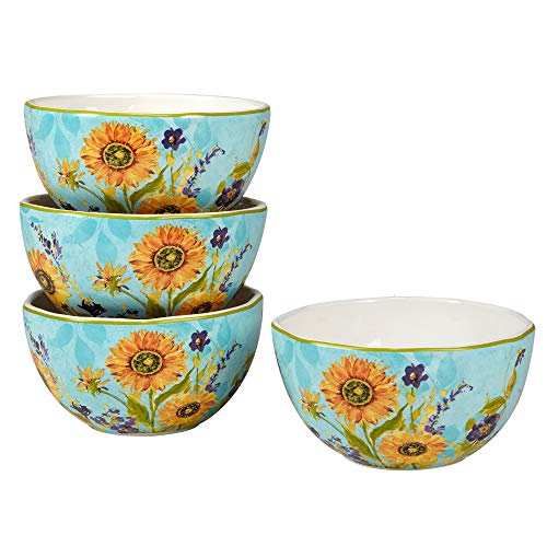 Certified International Sun Garden 26 oz. Ice Cream/Dessert Bowls, Set of 4