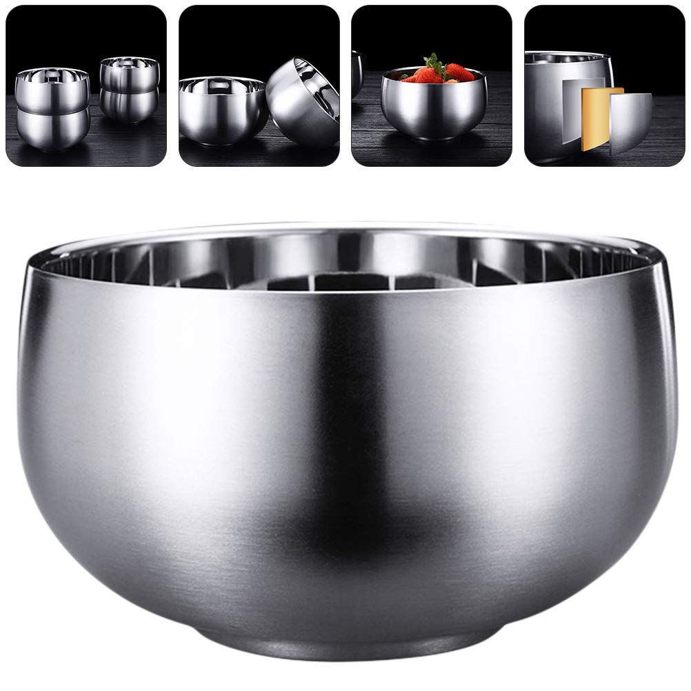 1pc Stainless Steel Bowl Cereal Bowls Soup Bowl Kids Mixing Bowls Rice Bowl Salad Bowls Stainless Steel Mixing Bowls Food Bowl Metal 316 Stainless Steel Child Bowl