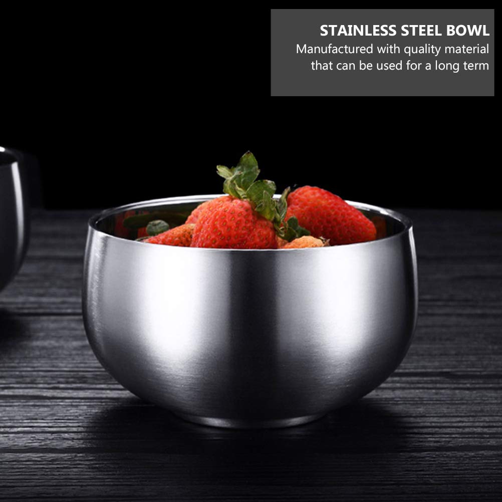 1pc Stainless Steel Bowl Cereal Bowls Soup Bowl Kids Mixing Bowls Rice Bowl Salad Bowls Stainless Steel Mixing Bowls Food Bowl Metal 316 Stainless Steel Child Bowl