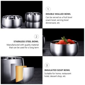 1pc Stainless Steel Bowl Cereal Bowls Soup Bowl Kids Mixing Bowls Rice Bowl Salad Bowls Stainless Steel Mixing Bowls Food Bowl Metal 316 Stainless Steel Child Bowl