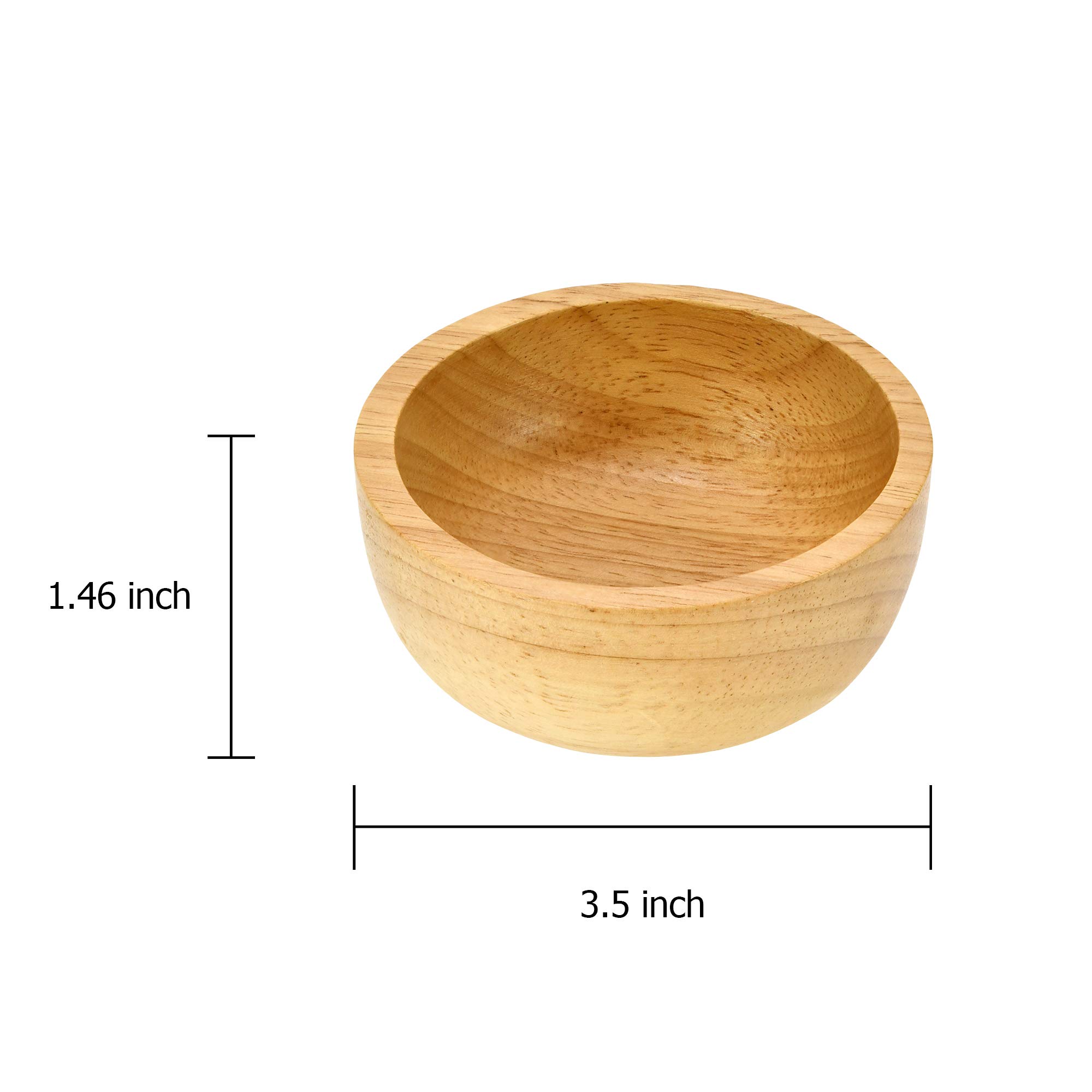 AeraVida Triple Ramekin Condiment Cup Brown Kitchen Décor Natural Rain Tree Wooden Set | Ramekin Condiment Cups | Wooden Serving Bowls for Food | Wooden Fruit Salad Bowls