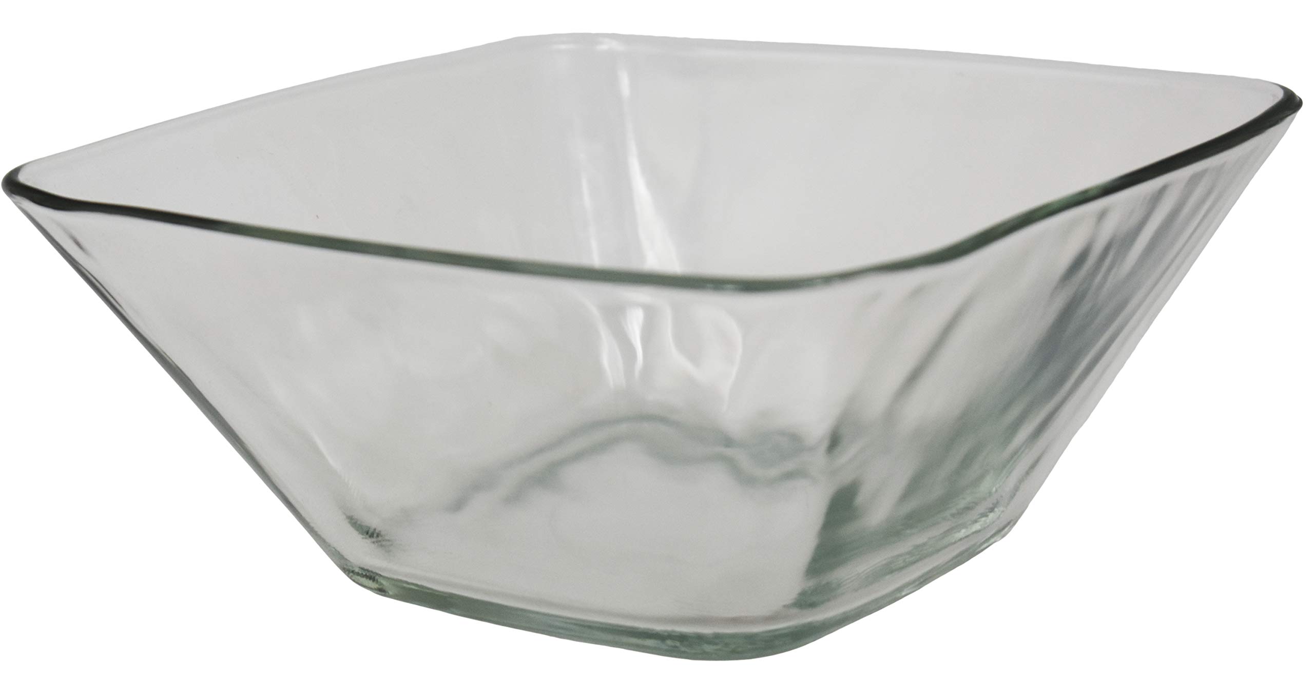 Set of 2 Epure Elegant Glass Bowls 8.125" x 8.125" x 3.125" Beautiful 63 OZ Bowls - Thick Quality Glass - An Elegant Glass Bowl Set Perfect for any Occasion! (2)